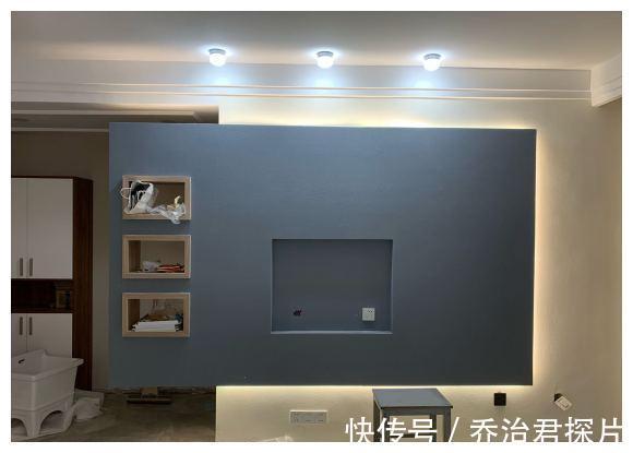 电视背景墙|晒晒150平小复式装修，双阳台就是舒服！总花了16万！