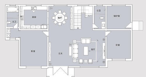 客厅|东北夫妻回乡建370㎡别墅，选胡桃木装中式，刚进门厅就被迷住