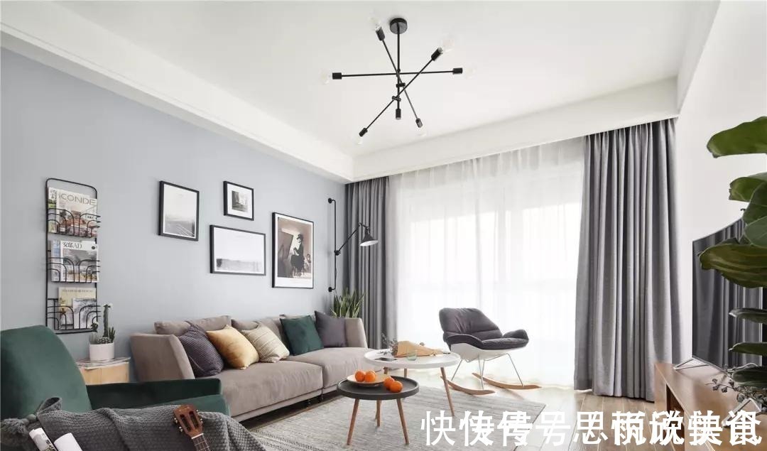 北欧风|127㎡休闲北欧风,卫生间超大的镜面柜,舒适明亮