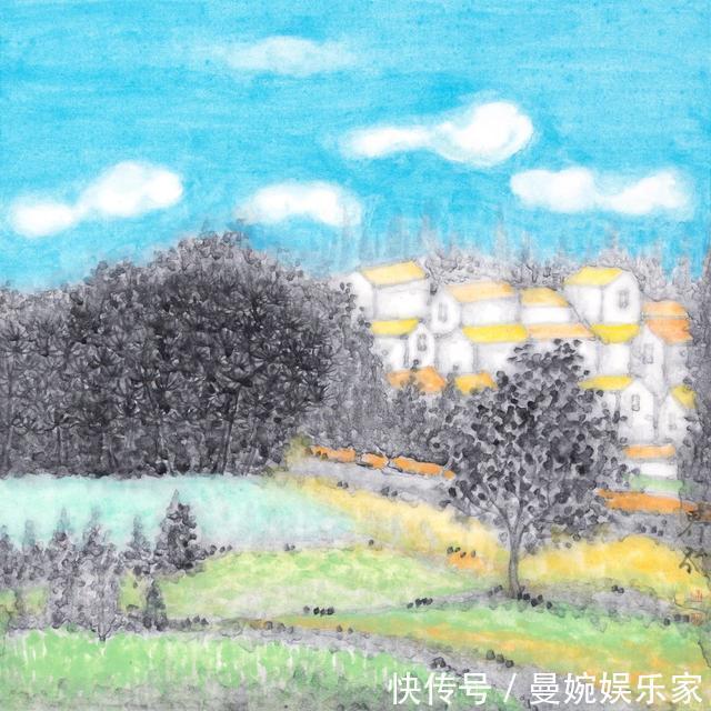 山水画!一组好看的水墨画离不开那些搭配和谐的色彩