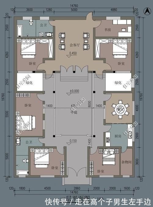 小院|农村建房还是有个院子好，10套农村平层小院，既能停车还能养鸡鸭
