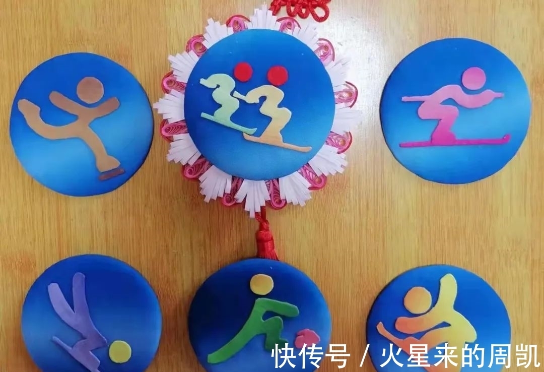 纽扣画|纽扣画、中国结、补绣挂件……地区居民巧手庆冬奥,一起向未来!