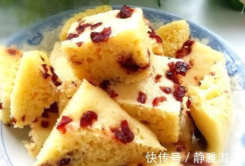 发糕|玉米面最好吃的做法，筷子一搅，手不沾面就能做好，比蛋糕还好吃