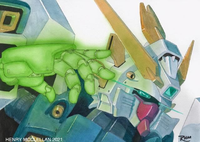 杰斯塔|机动战士高达插画,新安洲怎么被烤焦了?