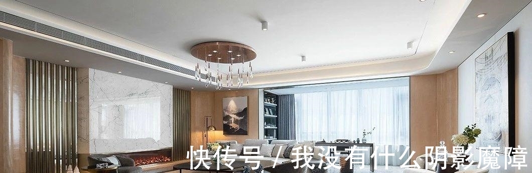 茶室|253平大平层,光装修就花了124w,一进门就被迷住了,客厅更大气
