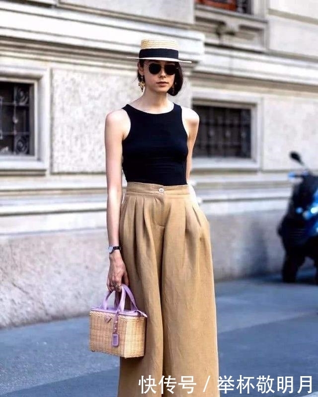 身高不足158cm的女生，穿阔腿裤熟记这3个“搭配套路”，显高显瘦
