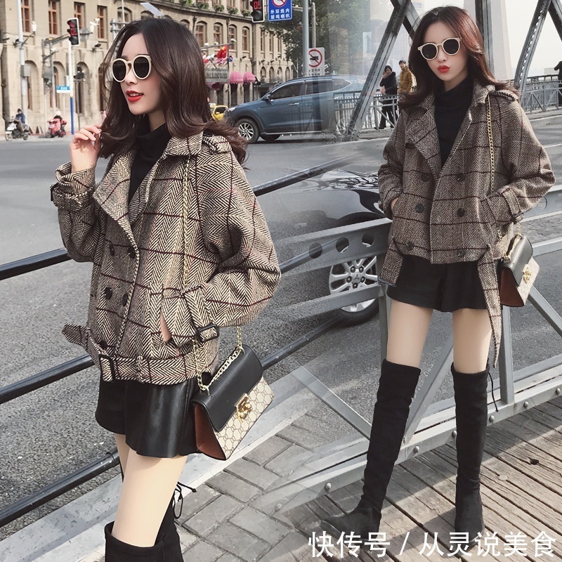 毛呢外套 小个子女人就别跟风穿长大衣,刚上新一种呢外套,上身贼洋气