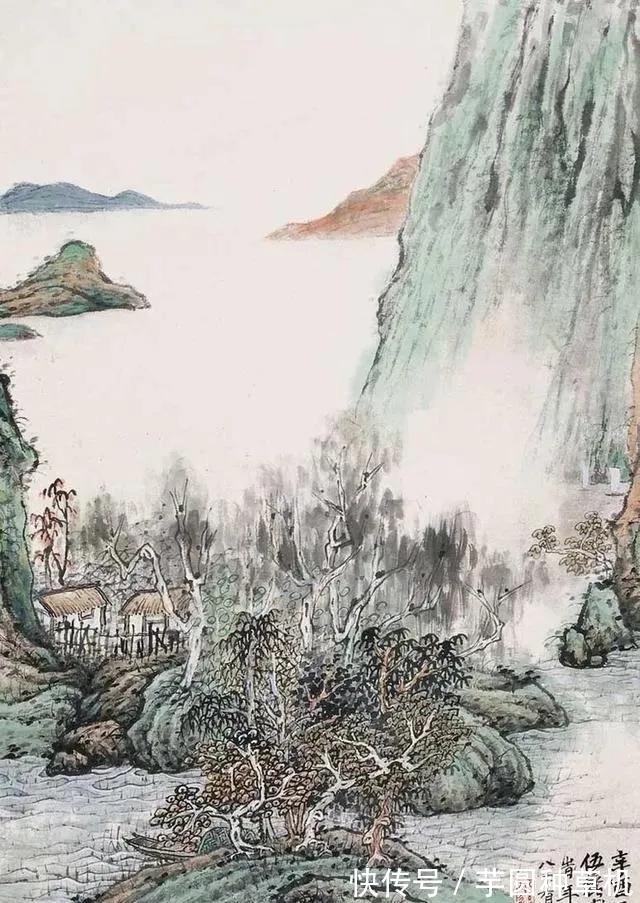 山水画@清润古朴|伍蠡甫山水画