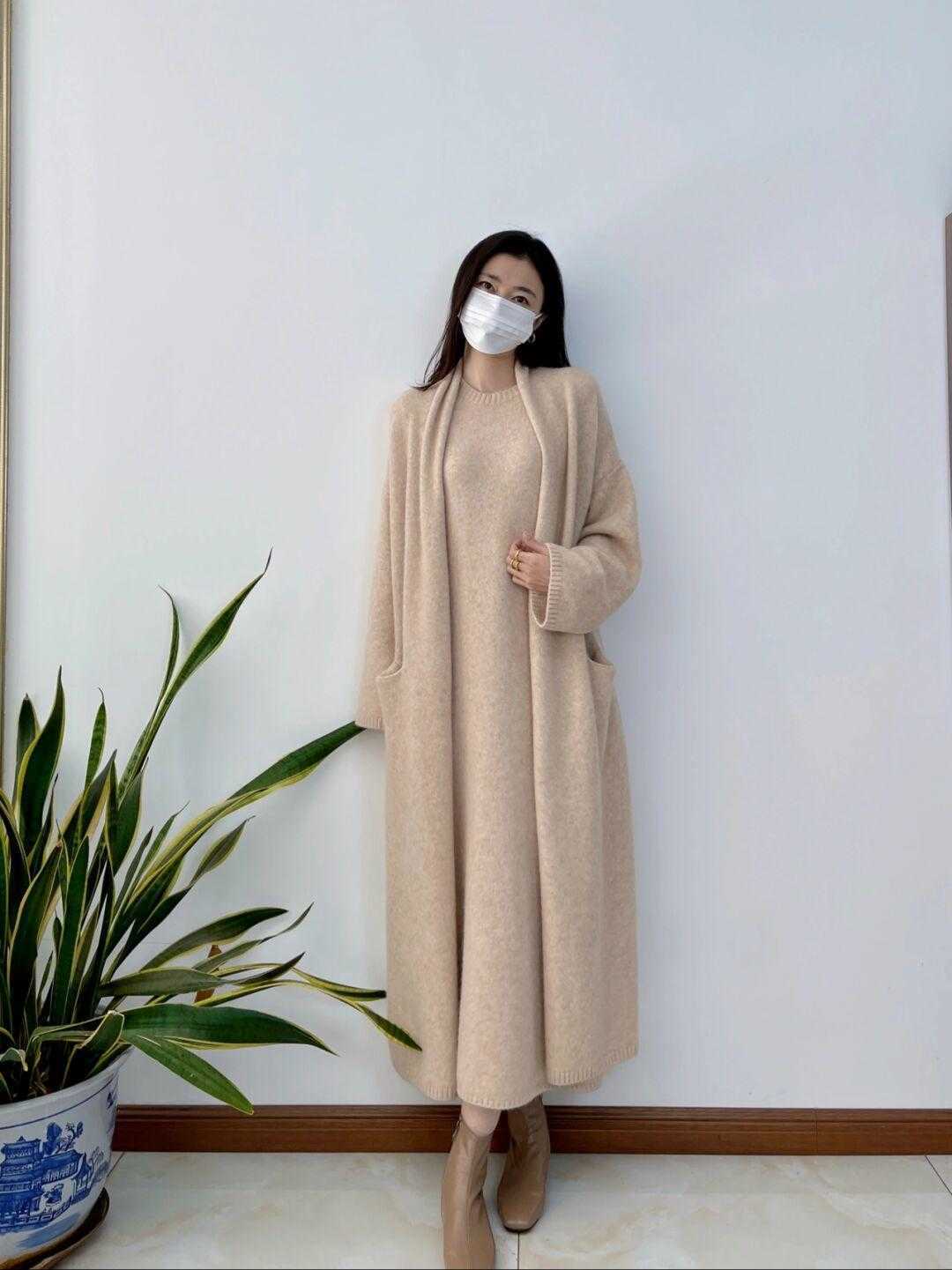 长衫 提前备几件针织长衫吧!初春穿它出门,绝对让你美到“巅峰”