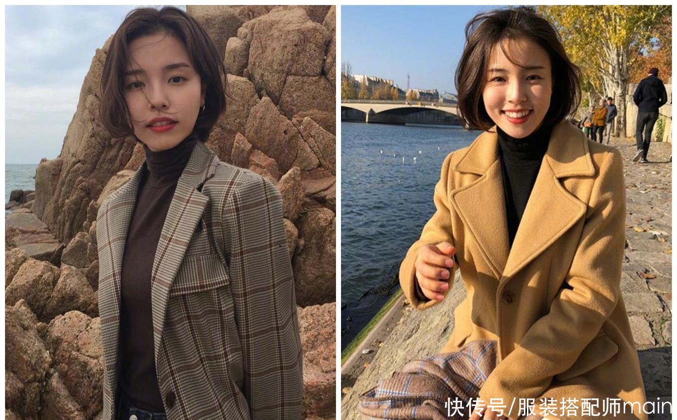 短发女生没有女人味？学韩国小姐姐这样穿，优雅知性又有魅力