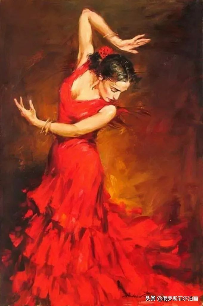 赏读&奔放美艳,活力无限~俄罗斯画家安德鲁的油画作品赏读