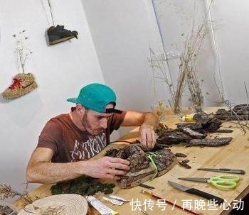 耐克鞋 男子脑洞大开用树皮做成“耐克鞋”,全球“限量”独一无二!