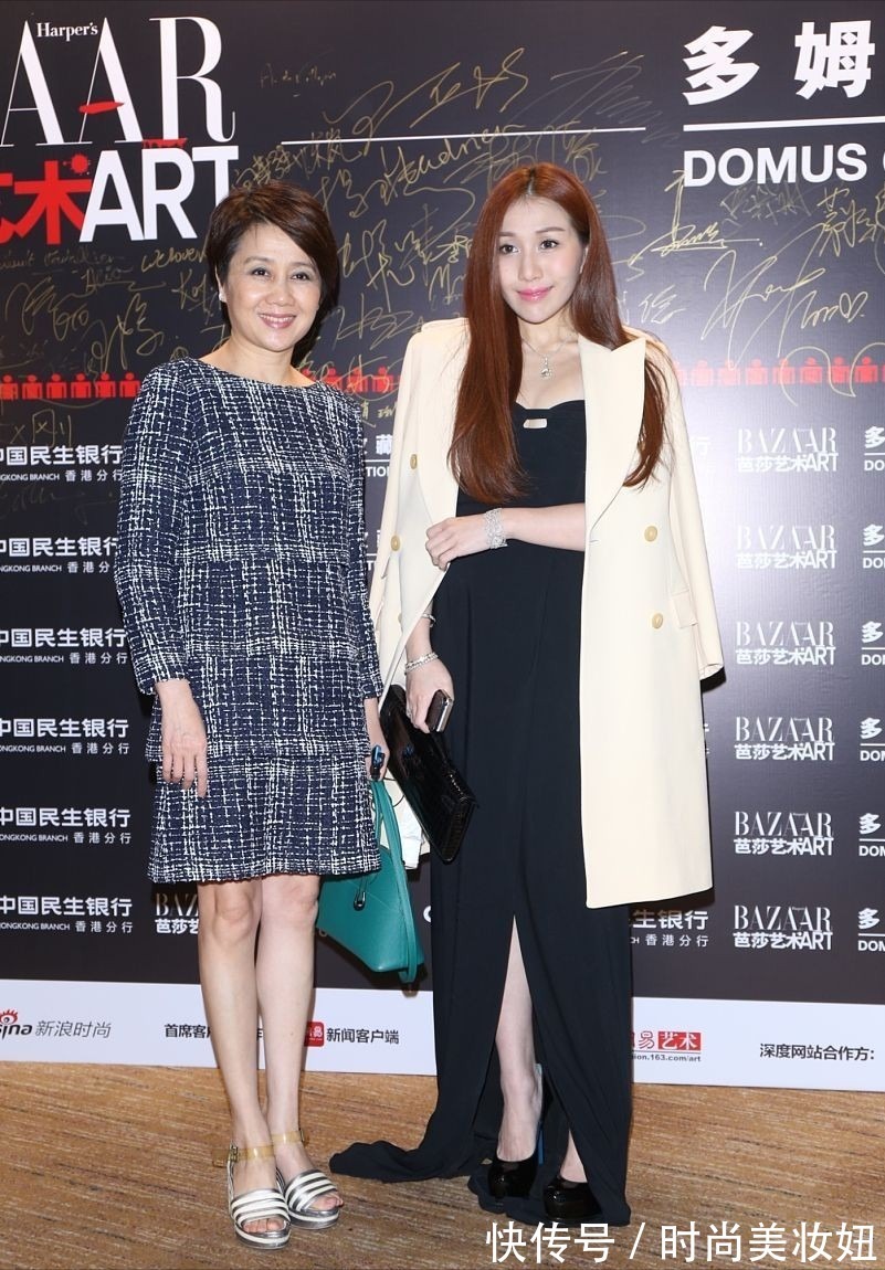 中筒|赌王“四太”真会穿,小香风连衣裙配袜靴,这造型就很有时髦范