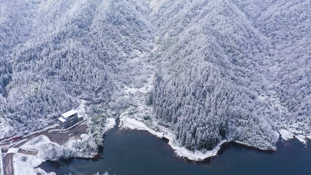 雾凇|再现雾凇美景 四川古蔺红龙湖森林公园银装素裹宛若仙境