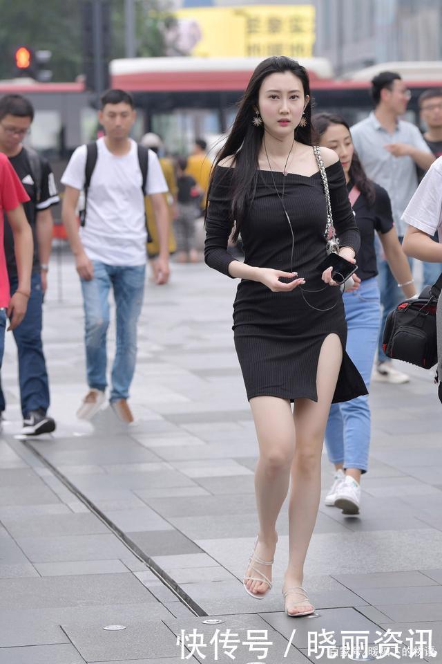 夏日清凉穿搭，黑色修身短裙惹人偏爱，时尚高级又显身材