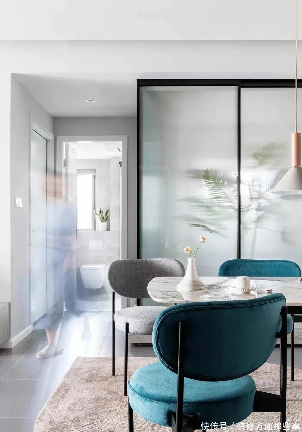 厨房|71平混搭二居室,莫兰迪色调,很高级有质感