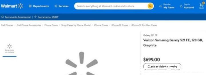 nfc|沃尔玛提前上架三星S21 FE，北美售价随之曝光