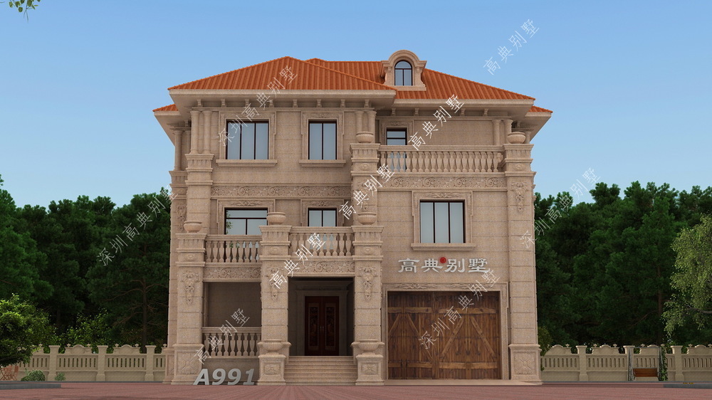 户型|自建乡村别墅,外观精致大气