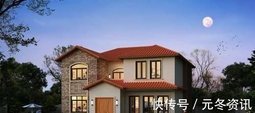 别墅|农村自建二层别墅,面宽13米有6室1厅,好看又实用,盖房就盖这样的