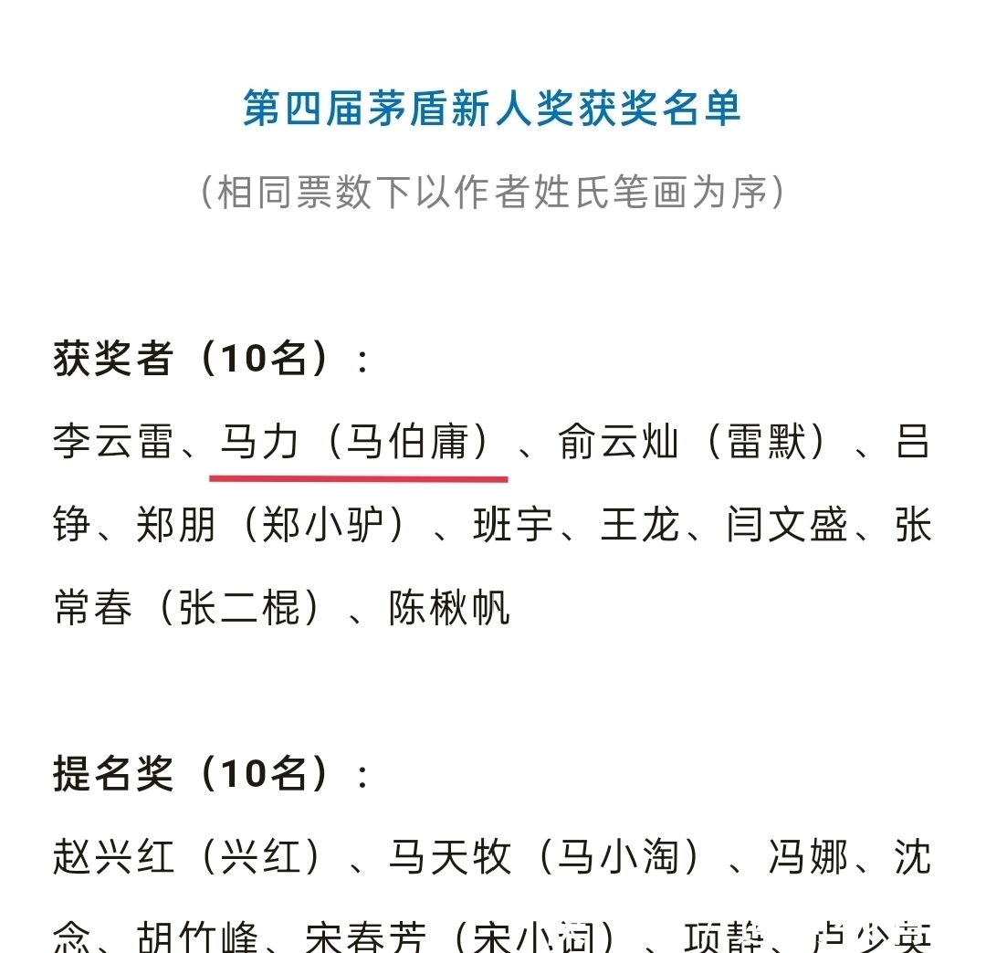 阅文#马伯庸、蝴蝶蓝、会说话的肘子等人入选第四届茅盾文学新人奖！