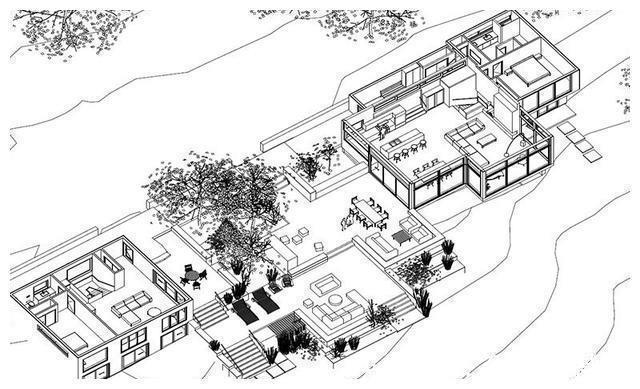 景观|别墅改造,双体式别墅带一个景观设计,看设计师把它们连接起来了