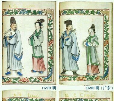 大明|日本人画中的大明人与大清人一身汉服思故国!