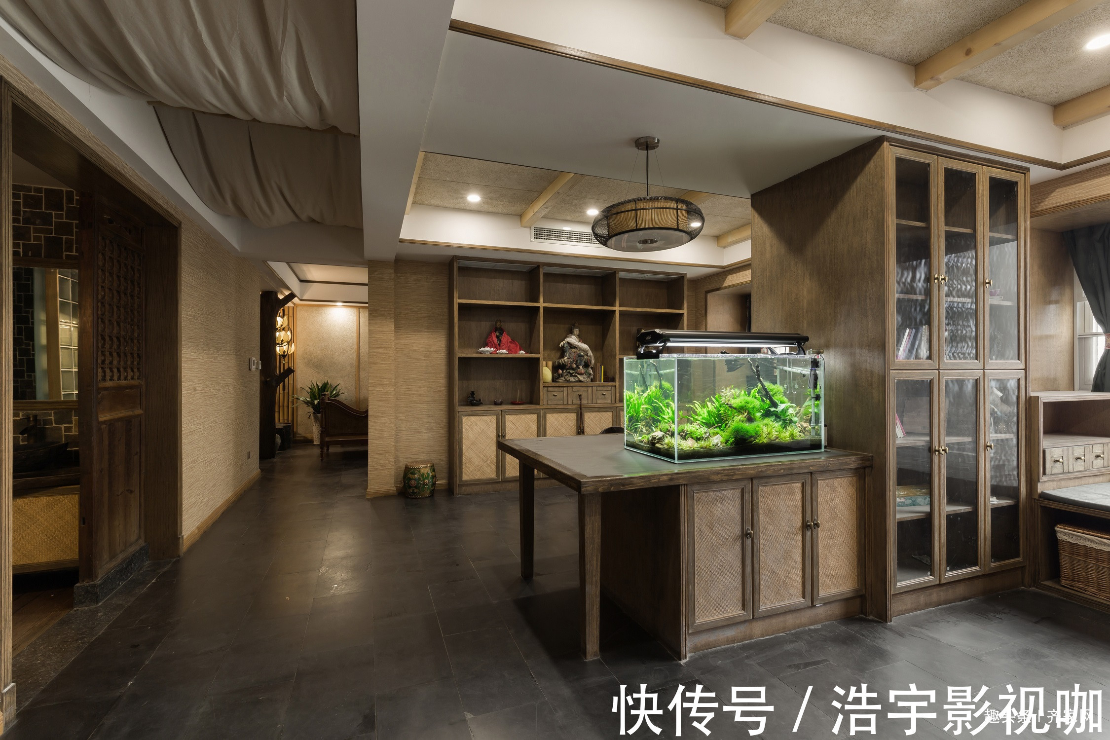 靠椅|150平中式风,传统靠椅,棚架床,古色古香,韵味十足!
