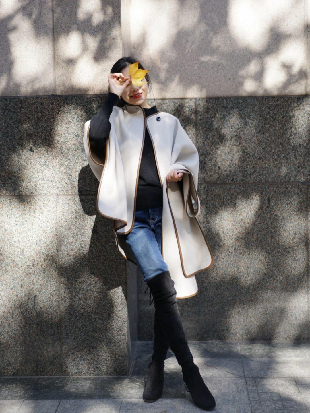 大衣|斗篷大衣才是冬季的最浪漫穿搭,借鉴4个实用款式,帮你赢得优雅