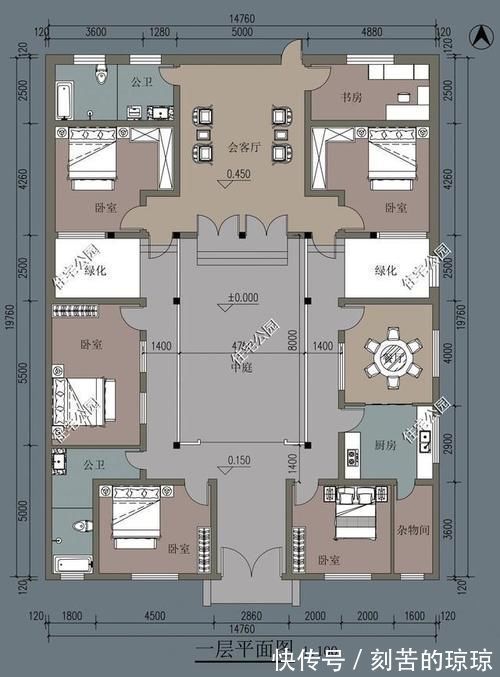 平层|农村建房还是有个院子好，10套农村平层小院，既能停车还能养鸡鸭