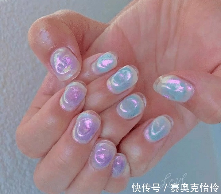 温柔可爱的果冻感美甲,拿图去做!