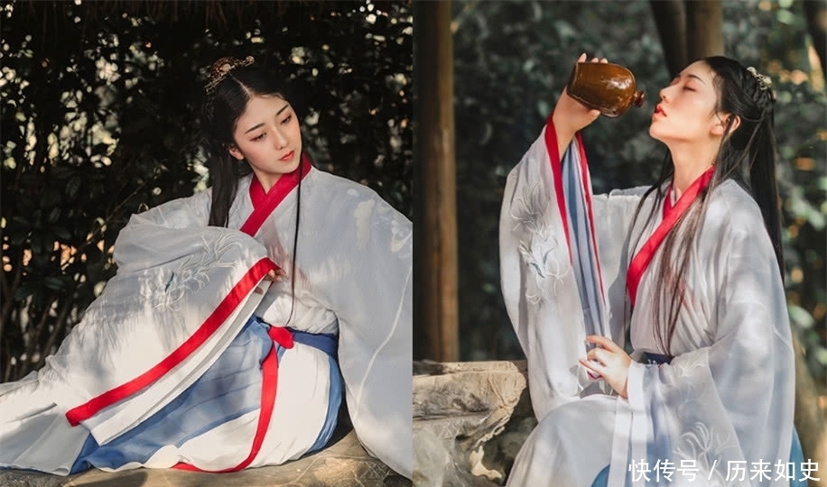 最近“饮酒”汉服火了,看到“银狐”时,网友:借酒消愁不过如此