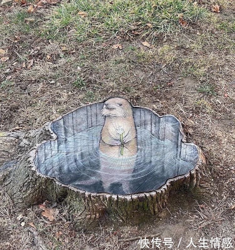 幸福的生活#可可爱爱的3D粉笔画,让无聊的街头变得妙趣横生,把路人都萌翻了