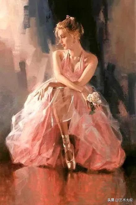 ri@西式风格淑女绘画——当代画家Richard S. Johnson人物油画欣赏