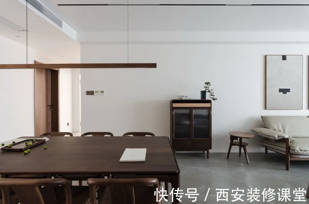 收纳|170㎡极简新中式,三口之家