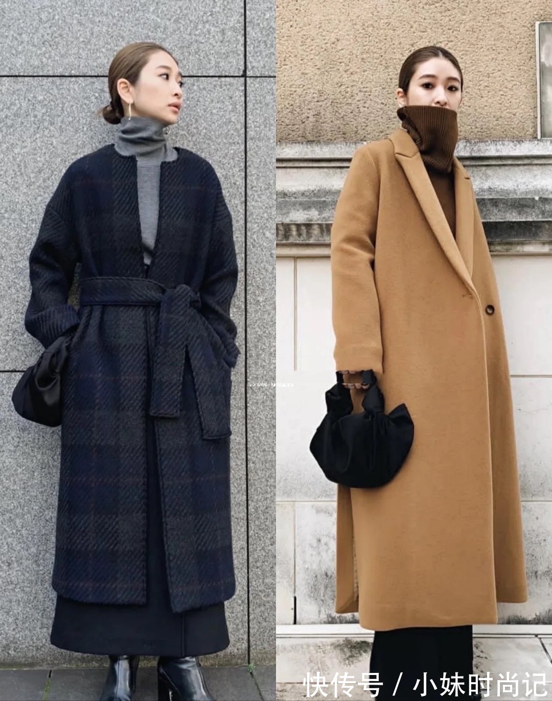 博主学 跟博主学穿搭,这个冬天用大衣+阔腿裤提升时尚感,很有范儿