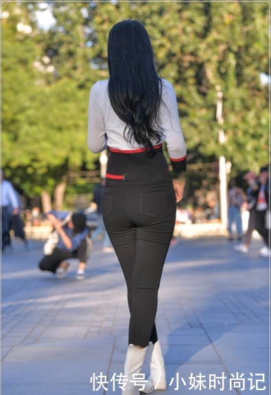 针织衫|摄影：撞色针织衫搭配黑色高腰裤, 轻薄又透气, 满满少女感