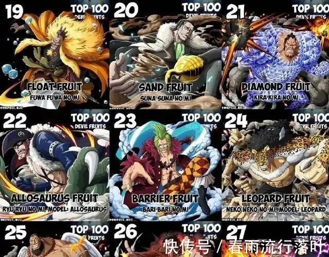 艾尼路|海贼王票选恶魔果实百强榜,第一是响雷果实,最后一名实至名归