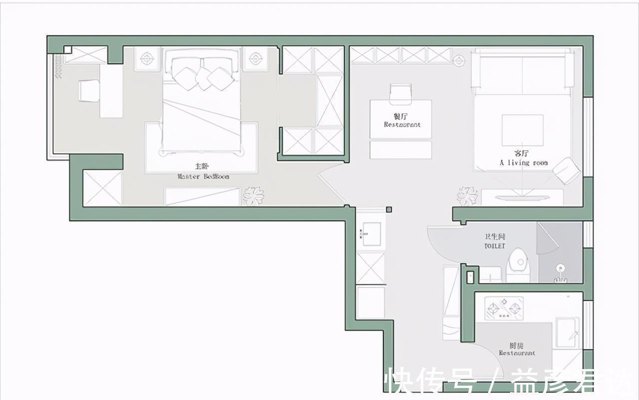 墙面|54㎡一居,书房在餐厅里,现代简约风+原木家居,温馨有颜值,服