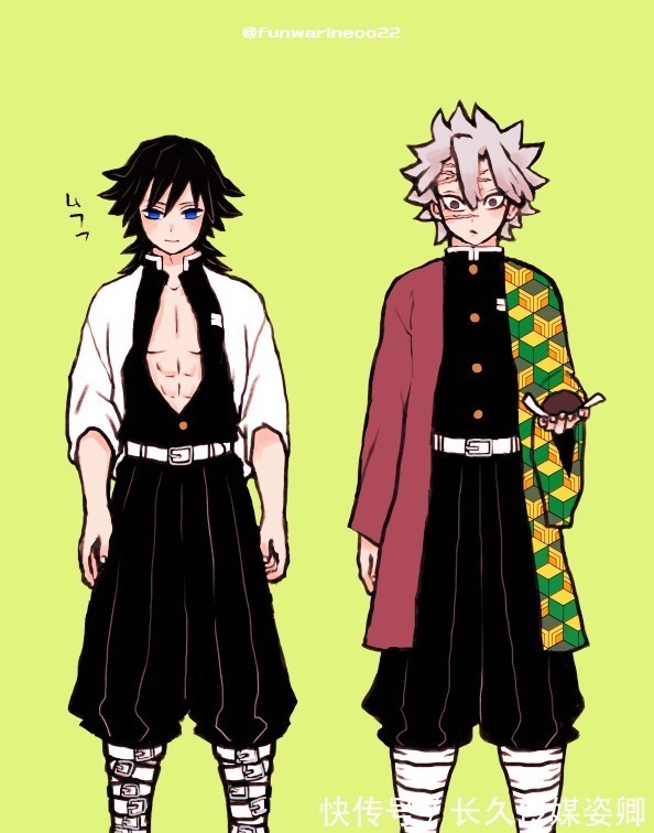 无惨|鬼灭之刃主角互换衣服,无惨很违和,蛇柱比祢豆子还可爱