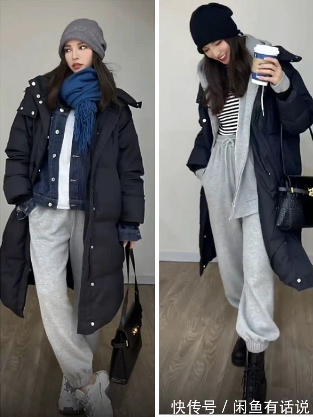 打底裤|为什么你穿“黑羽绒服”显老气?3个技巧,10套搭配,轻松变时髦