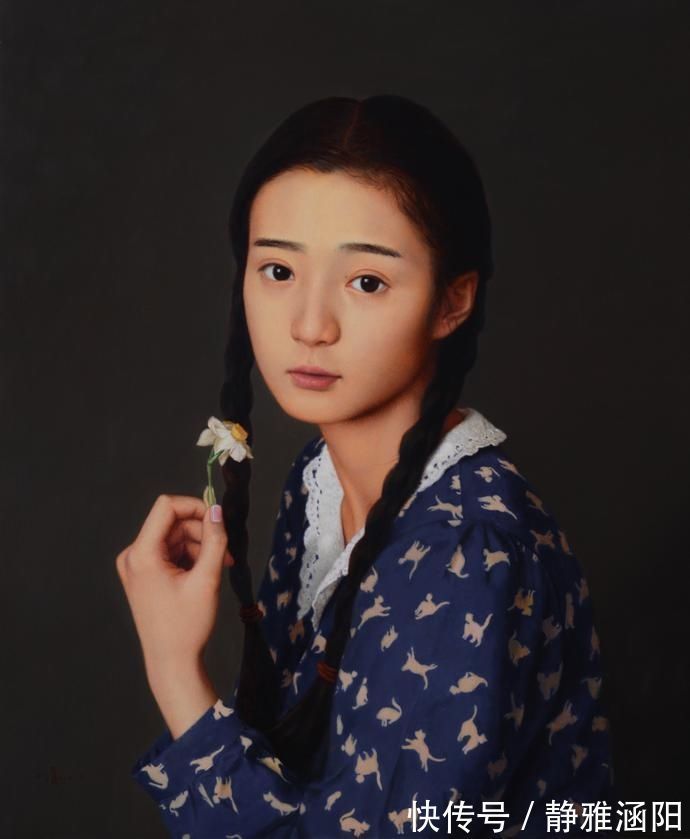 人体!油画协会主席杨飞云弟子岳小清人体油画中的青春期女孩