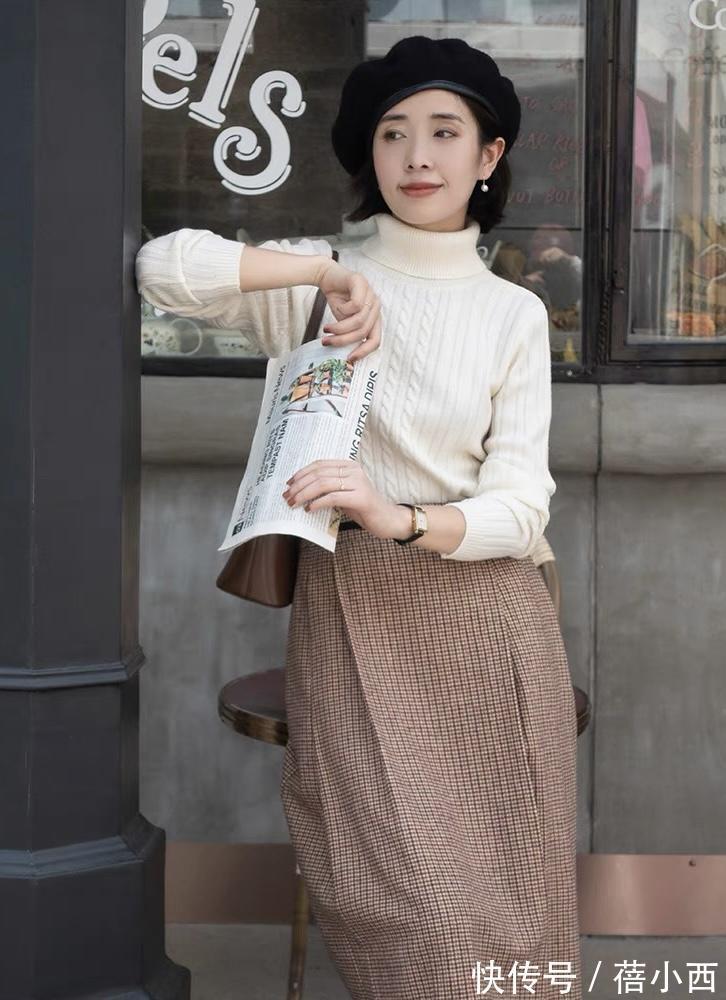 半裙 40岁的女人试试“羊毛衫+半身裙”,学她这样穿,遇见更美的自己