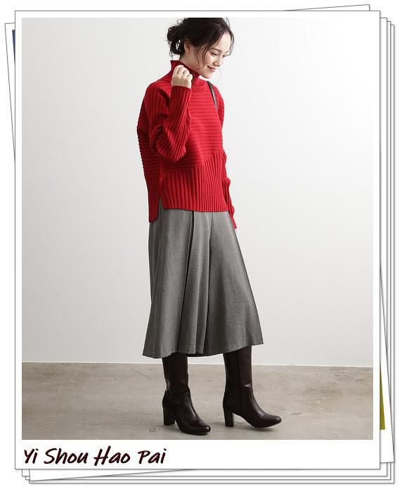 春节要带一点红！红色高领针织衫的20种搭配分享