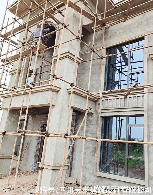 完工|四川自贡三层欧式乡村别墅完工实景 农村别墅自建房 自贡施工队