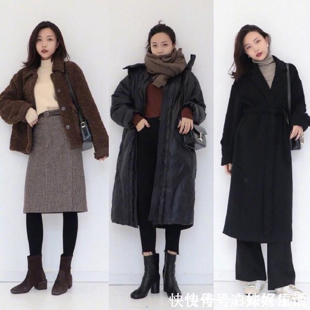 外套 最近火了一种“显高穿法”,叫“厚外套+包脚踝”,很适合小个子
