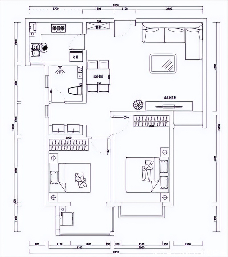 二居室|80平现代风二居室,在这里开启平平淡淡的生活