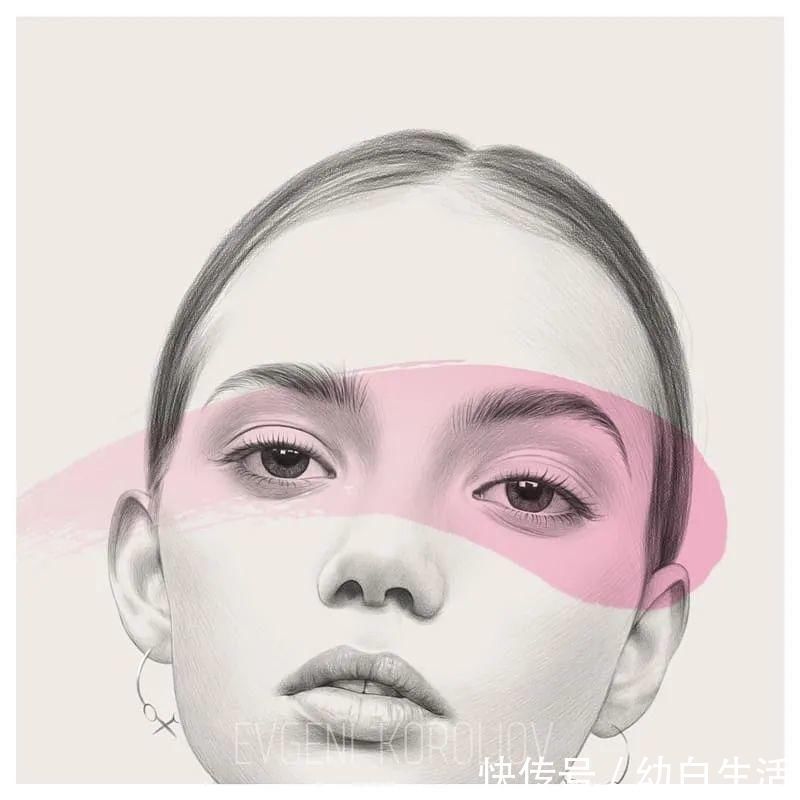 手绘$总被怼素描画得像头盔,瞧她用自动铅笔画,笔笔都是功力,厉害了!