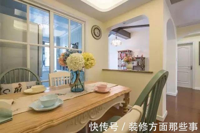 三居室|128平美式田园风三居室，色彩迷人，给人一种如沐春风之感