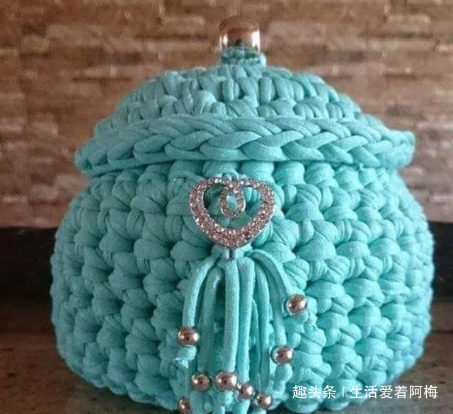 布条这样钩织，快速变收纳筐，放家里不好用吗DIY编织附教程