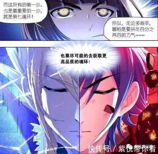 斗罗大陆漫画第665-666话，开始修炼，第七魂环关联武魂骨甲真身